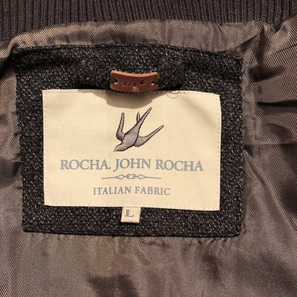 rocha. john rocha brown tweed wool mens jacket - Picture 7 of 7